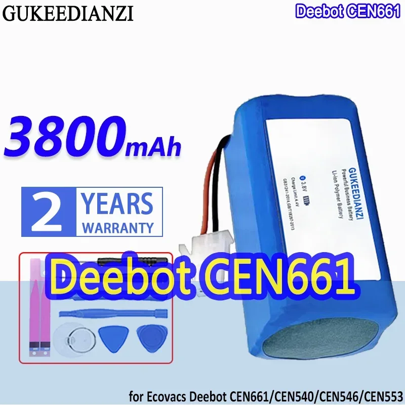 

Replacement Battery High Capacity Batteries 3800mAh For Ecovacs Deebot CEN661/CEN540/CEN546/CEN553 Vacuum Robot