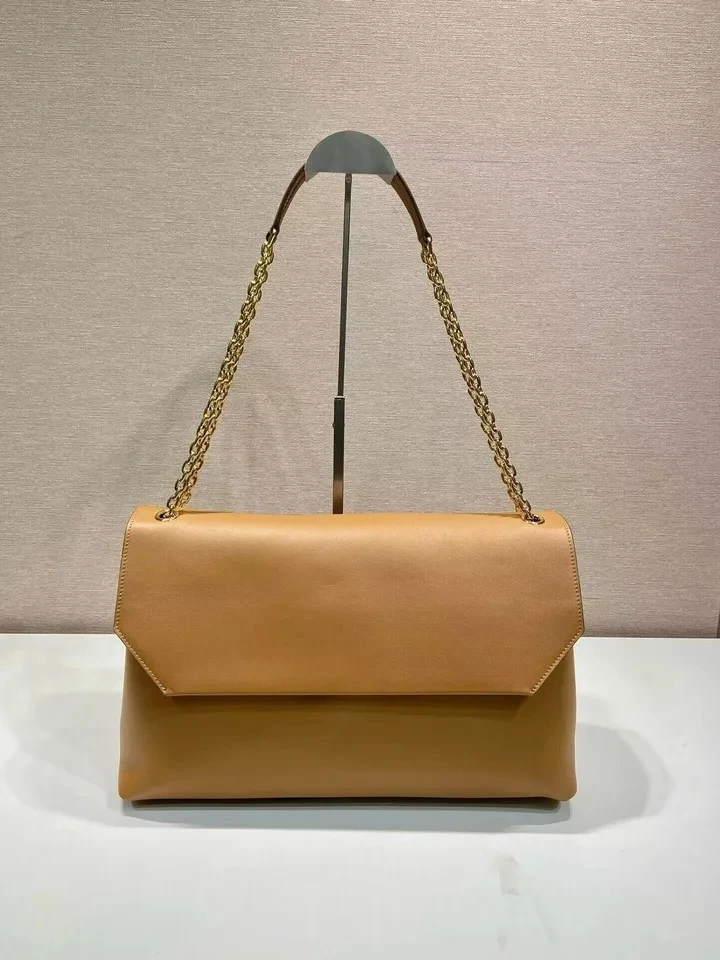 

new style Cowhide Genuine leather Real Leather Womens chain bags Fashion Handbags Solid Color Shoulder Underarm Bag Casual Hobos