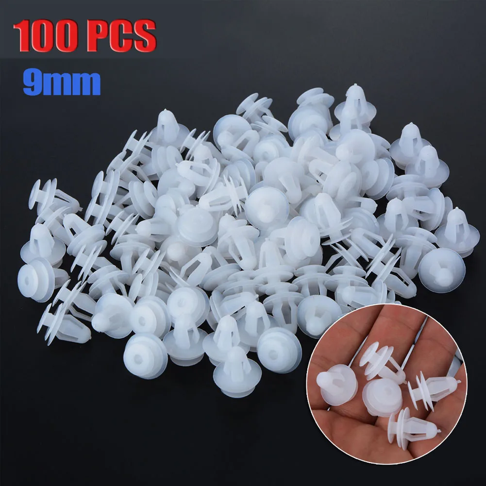 100Pcs 9mm Car Door Hole Bumper Cover Auto Screw Plastic Fastener Clips Rivets For Car Fenders, Bumpers, Door Or Other Car Surfa
100Pcs 9mm Car Door Hole Bumper Cover Auto Screw Plastic Fastener Clips Rivets For Car Fenders, Bumpers, Door Or Other Car Surfa