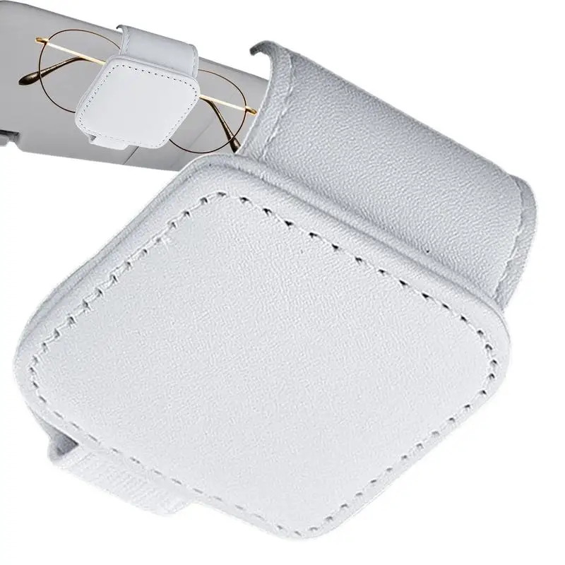 

Car Glasses Holder Magnetic Leather Eyeglass Holder Clips Car Sunglass Holder Clip Sun Visor Card Storage Clip For Ticket