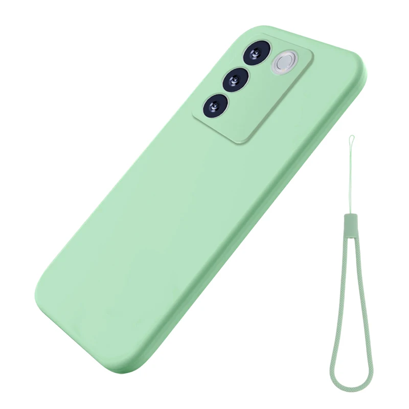 For Vivo V27 Pro Case Soft Premium Liquid Silicone Case with Flocking inside For VIVO S16 Pro Cover with Strap
For Vivo V27 Pro Case Soft Premium Liquid Silicone Case with Flocking inside For VIVO S16 Pro Cover with Strap