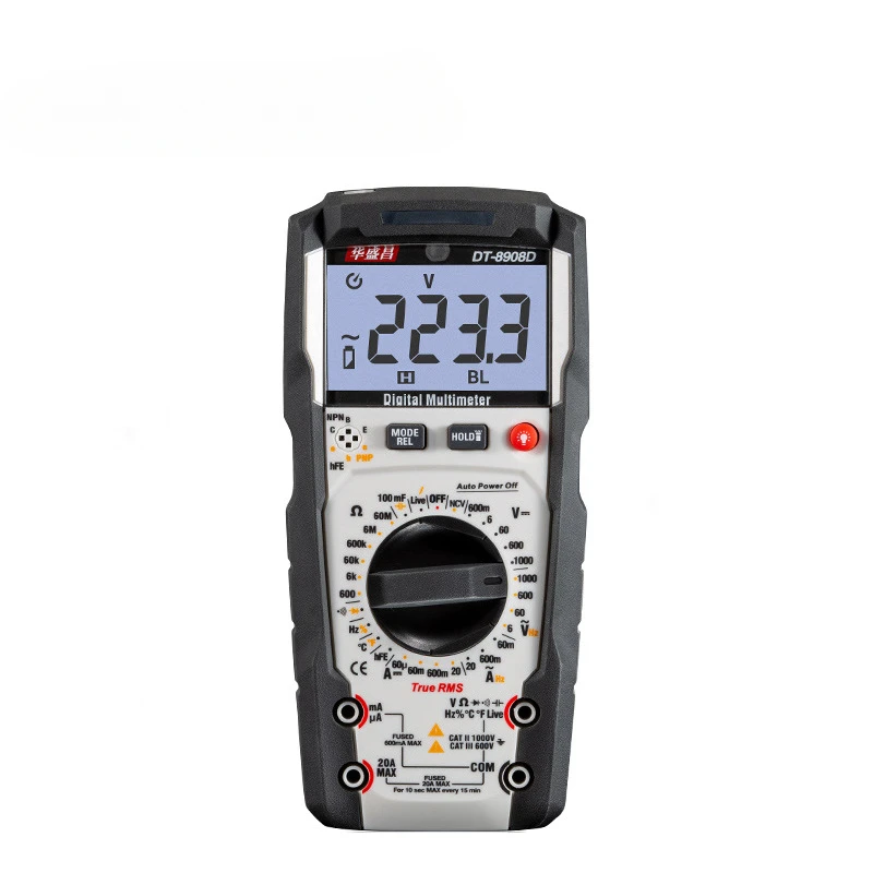 DT-8908D Multi Functional Digital Multimeter High-precision Portable Manual Range Anti Burning Multi Energy Meter
DT-8908D Multi Functional Digital Multimeter High-precision Portable Manual Range Anti Burning Multi Energy Meter