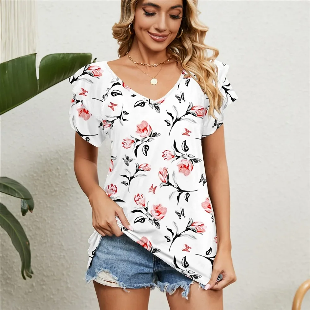 Women's Shirts & Blouses for Women Elegant Summer Tops Short Sleeve Korean Popular Floral Blouse White Woman Trend 2024 Clothing
Women's Shirts & Blouses for Women Elegant Summer Tops Short Sleeve Korean Popular Floral Blouse White Woman Trend 2024 Clothing