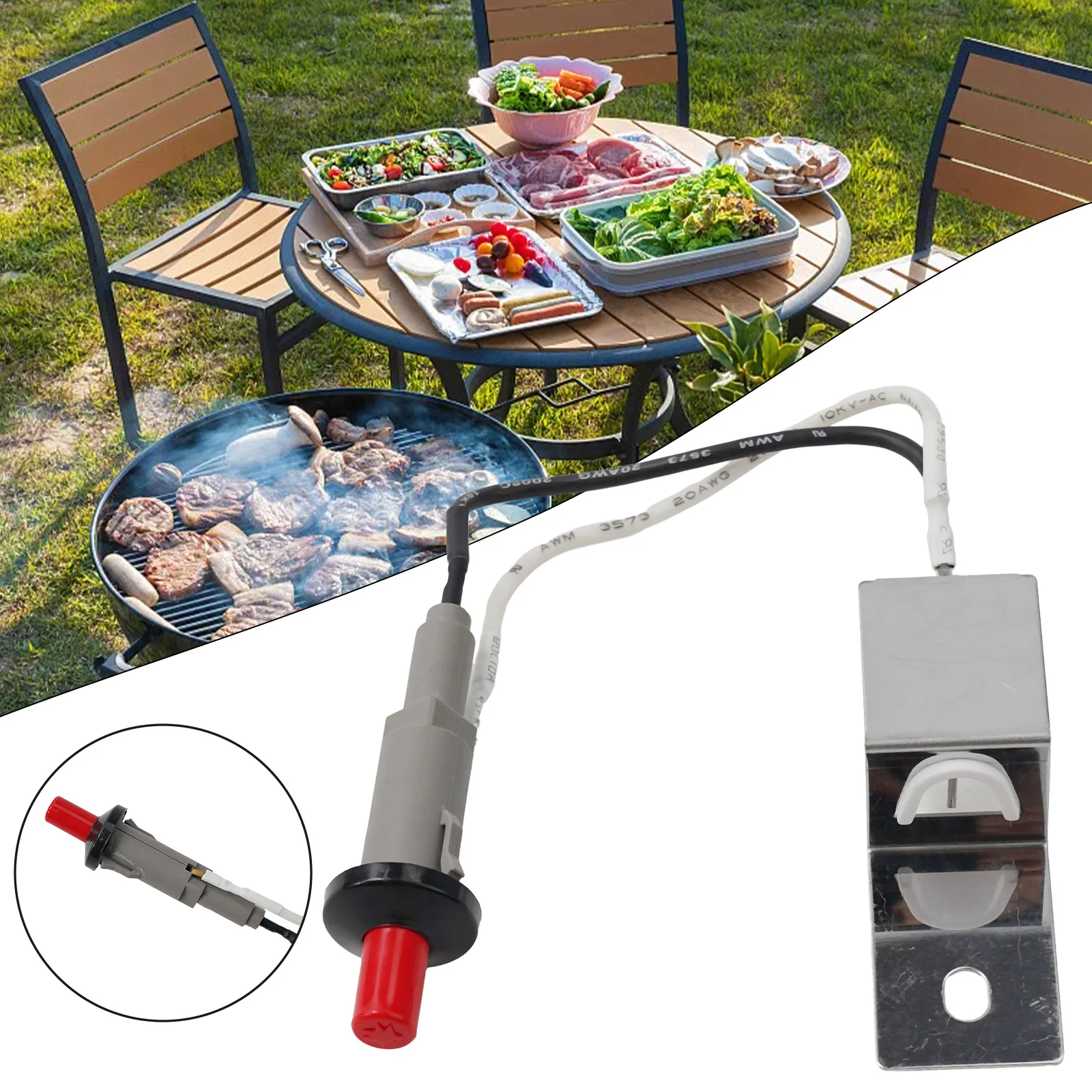Button Ignitionr Button BBQ & Grill Ceramic Ignition Needle Electronic Gas-catcher For Weber Q100 Q120 Q200 High Quality
Button Ignitionr Button BBQ & Grill Ceramic Ignition Needle Electronic Gas-catcher For Weber Q100 Q120 Q200 High Quality