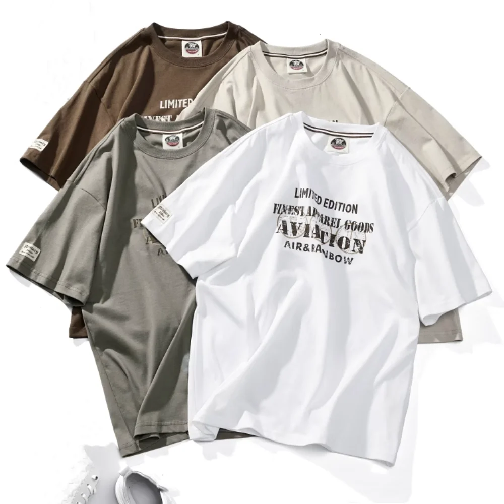 Summer new heavy weight cotton T-shirt men's military style loose off shoulder casual short sleeve T
Summer new heavy weight cotton T-shirt men's military style loose off shoulder casual short sleeve T
