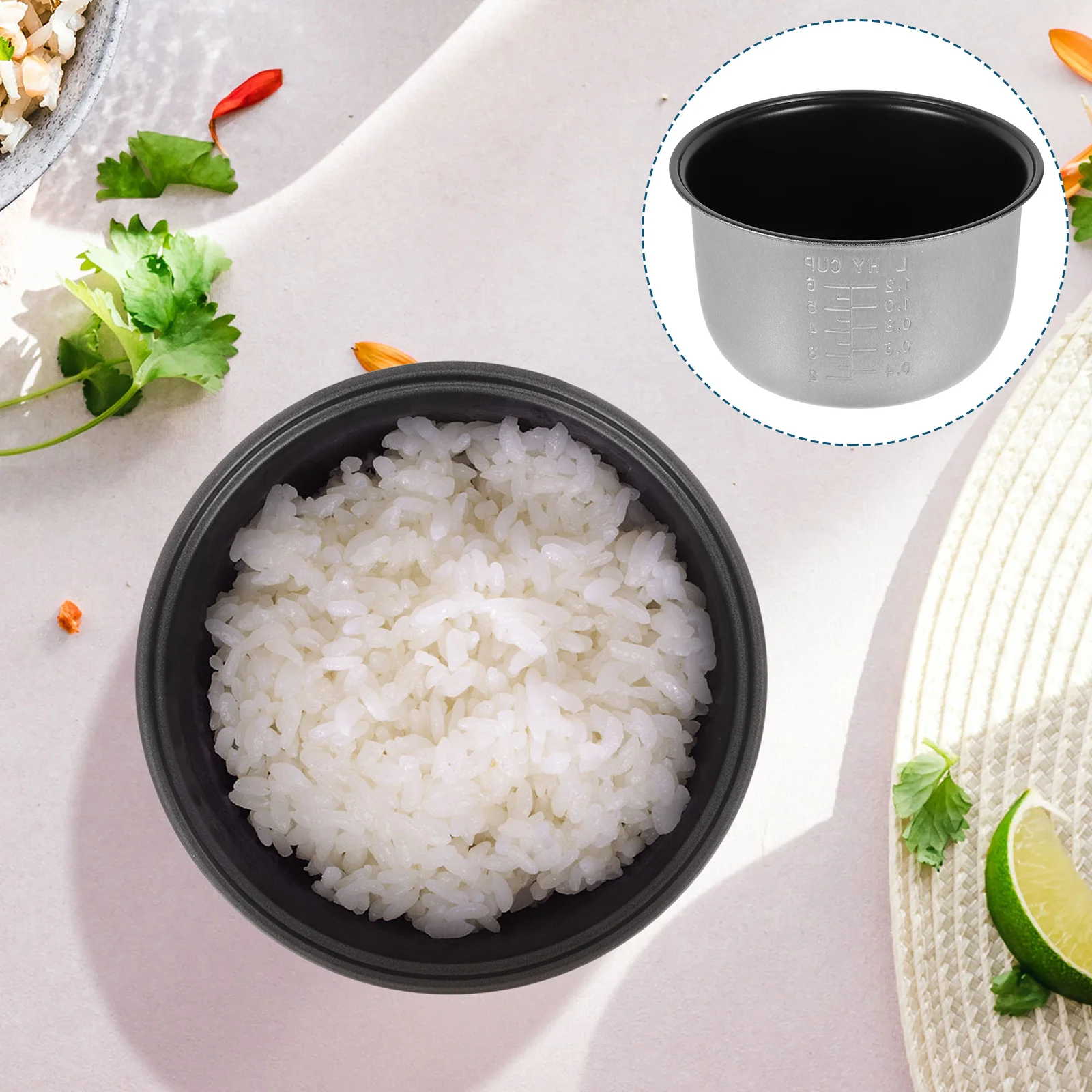 Non-stick Rice Cooker Inner Pot Rice Cooker Replacement Inner Pot Liner Rice Cooking Pot Container Accessory Kitchen Supply
Non-stick Rice Cooker Inner Pot Rice Cooker Replacement Inner Pot Liner Rice Cooking Pot Container Accessory Kitchen Supply