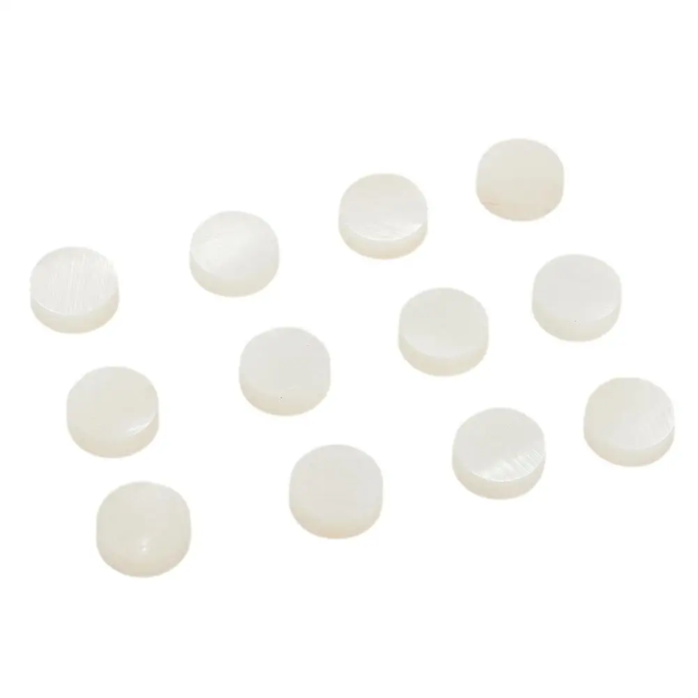 

12PCS 6MM White Mother Of Pearl Inlay Dots Tone Point Guitar Fretboard Accessory For Guitar Bass Jewellery Making Accessories