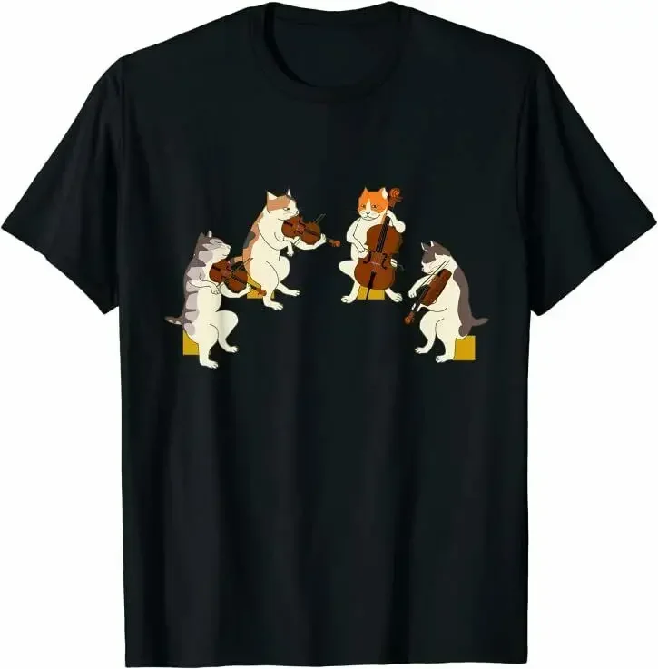 Fun Cats Playing Violin Cello Shirt Gift Music Cat Lover Tee T Shirt2024 High quality Brand T shirt Casual Printed 100% Cotton
Fun Cats Playing Violin Cello Shirt Gift Music Cat Lover Tee T Shirt2024 High quality Brand T shirt Casual Printed 100% Cotton