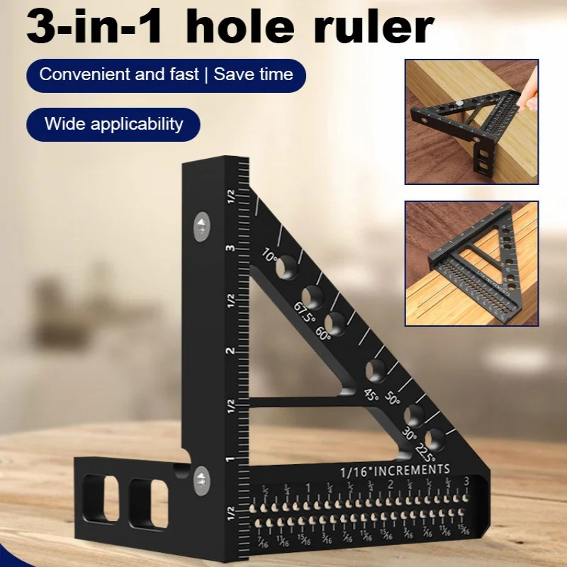 Woodworking Square Protractor Aluminum Alloy Miter Triangle Ruler High Precision Layout Measuring Tool for Engineer Carpenter
Woodworking Square Protractor Aluminum Alloy Miter Triangle Ruler High Precision Layout Measuring Tool for Engineer Carpenter