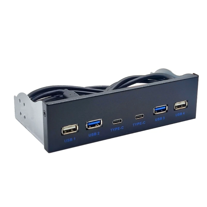 Передняя панель: 2 порта USB + 2 порта USB 3.2, 19-контактный разъем типа C для 5,25-дюймового компакт-диска
Передняя панель: 2 порта USB + 2 порта USB 3.2, 19-контактный разъем типа C для 5,25-дюймового компакт-диска