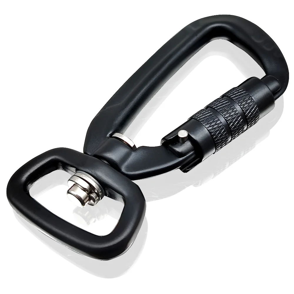 

Mountaineering Carabiners Hook D-Ring 360° Rotatable Spinner Keychain Rope Swivel Carabiner Clip Auto Locking Dog Carabiner