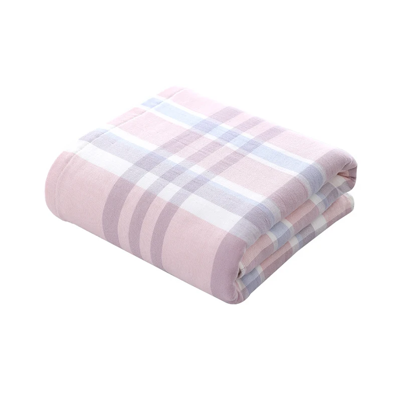 

100% Cotton Gauze Bath Towels Soft Absorbent Plaid Shower Towel Set High Quality Home Hotel Beach Quick-Dry Wrap 70x140CM