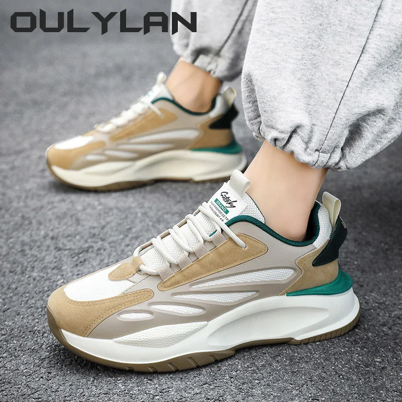 

NEW Fashion Men's Casual Sports Shoes Breathable Mesh Tennis Sports Running Vulcanized Shoes Comfortable Thick-soled Shoes