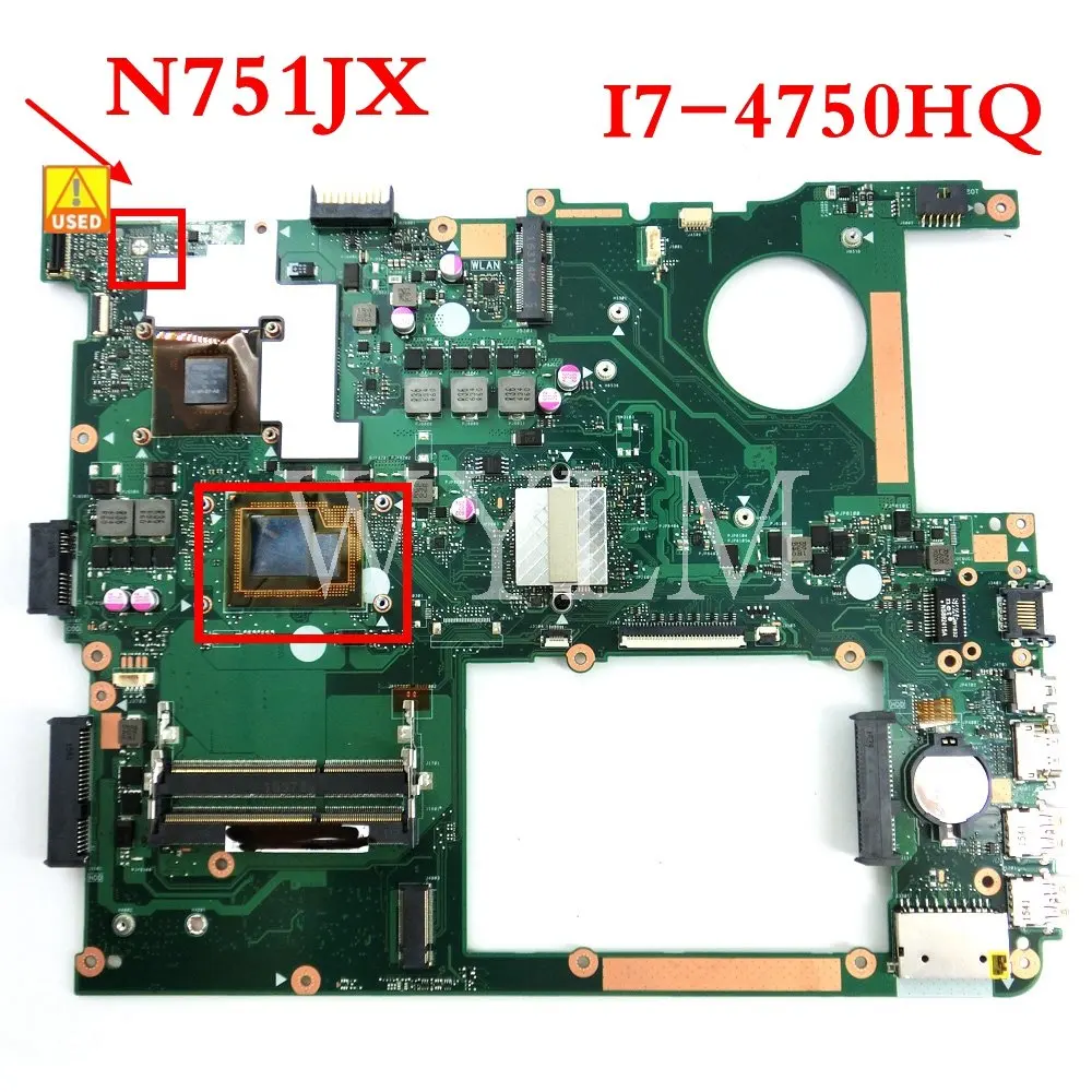 N751JX With I7-4750CPU GTX950M/2G Motherboard REV2.0 For ASUS N751JX N751J N751JK laptop mainboard Working free shipping Used
N751JX With I7-4750CPU GTX950M/2G Motherboard REV2.0 For ASUS N751JX N751J N751JK laptop mainboard Working free shipping Used