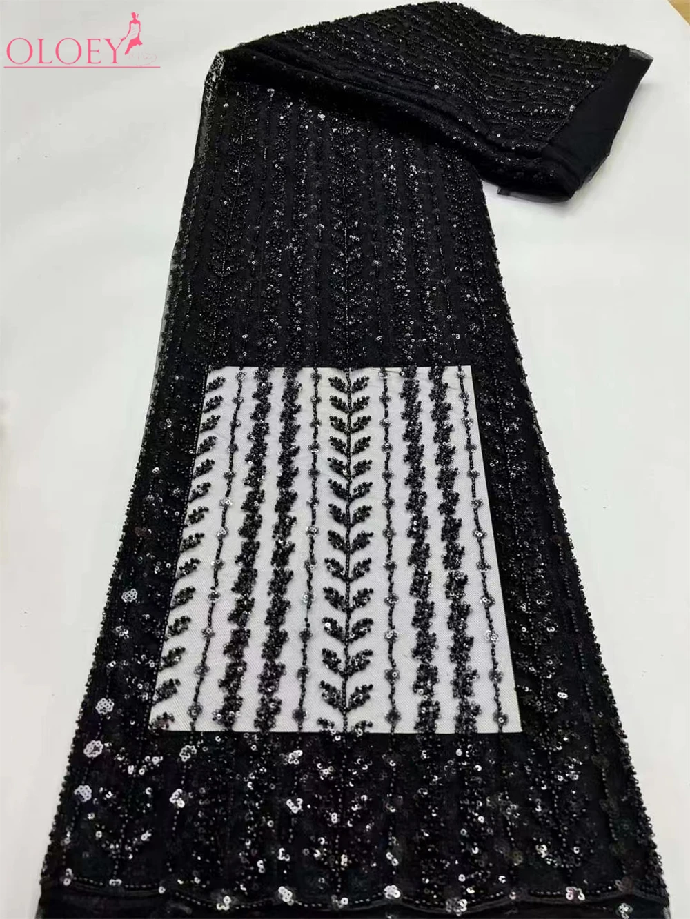 High Quality Fashion French Embroidery Beaded Lace Fabric African Nigerian With Sequins Lace Fabric For Wedding Dress
High Quality Fashion French Embroidery Beaded Lace Fabric African Nigerian With Sequins Lace Fabric For Wedding Dress