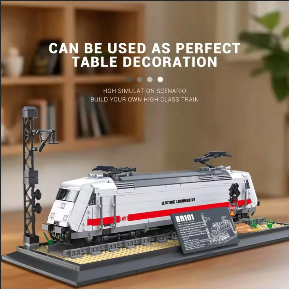Creative IDEAS MOC Europe Germany BR101 Electric Locomotive Train Building Blocks Assembling Model Toys Steam Gift For Toy Creative IDEAS MOC Europe Germany BR101 Electric Locomotive Train Building Blocks Assembling Model Toys Steam Gift For Toy
