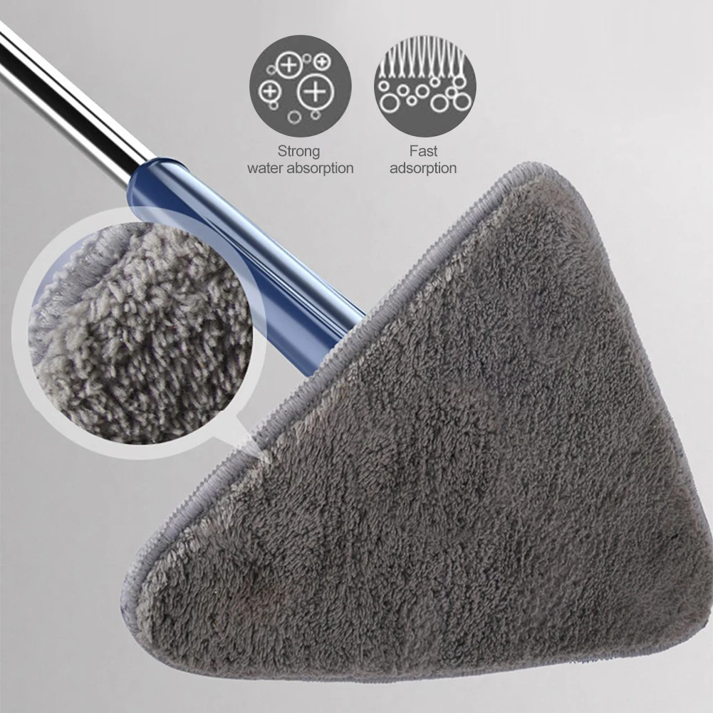 Triangle Mop 360-Degree Adjustable Window Cleaning Mop Microfiber 1.3m Handle Self-Wringing Glass Wiper Wall Window Cleaning Kit
Triangle Mop 360-Degree Adjustable Window Cleaning Mop Microfiber 1.3m Handle Self-Wringing Glass Wiper Wall Window Cleaning Kit