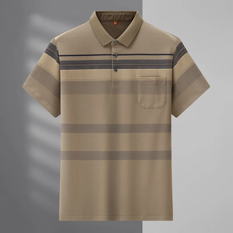 

new arrival Cotton Suepr Large Short-sleeved Men's Loose Summer Business Lapel Casual t shirts Plus Size XL-3XL4XL5XL6XL7XL8XL