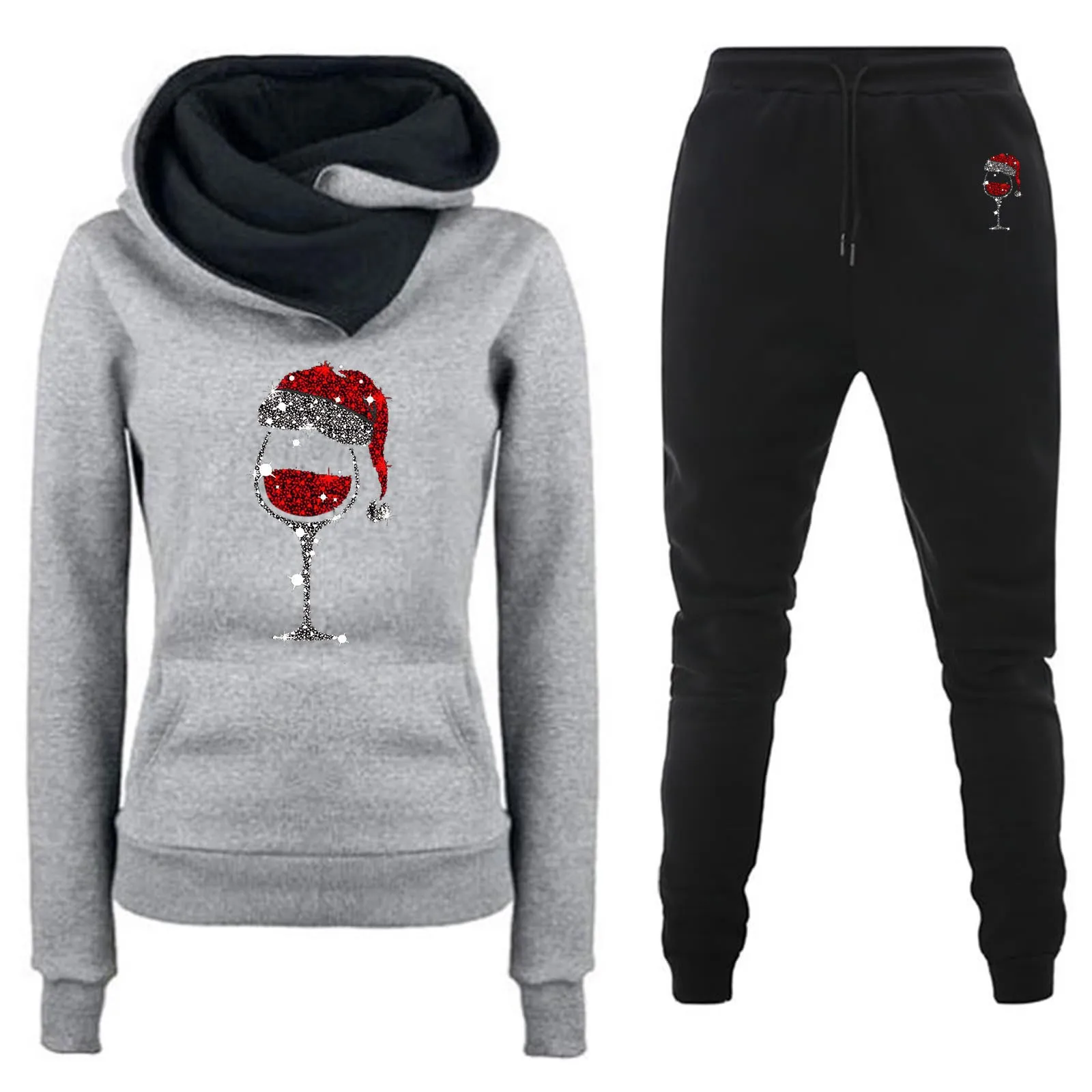 Autumn Ladies 2 Piece Set Hoodies Sweatshirts Pants Christmas Print Fashion Women Faith Sweatshirt Pullovers Casual Warm Hooded
Autumn Ladies 2 Piece Set Hoodies Sweatshirts Pants Christmas Print Fashion Women Faith Sweatshirt Pullovers Casual Warm Hooded