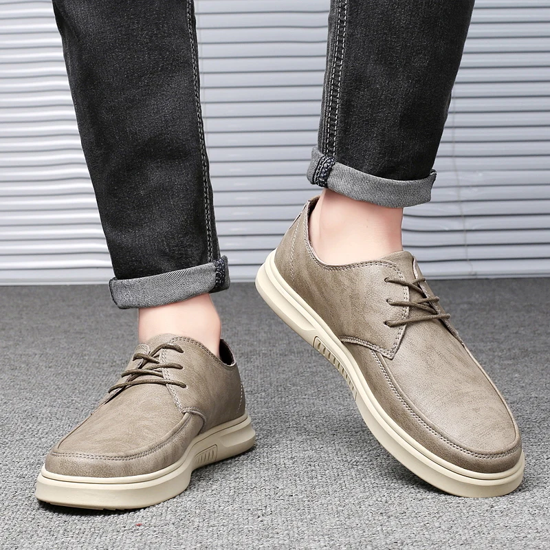 Men Leather Casual Shoes Men Brand Comfortable Flats Men Trendy Sneaker Driving Shoes Lace Up Oxfords Shoes Soft Outdoor Shoes
Men Leather Casual Shoes Men Brand Comfortable Flats Men Trendy Sneaker Driving Shoes Lace Up Oxfords Shoes Soft Outdoor Shoes