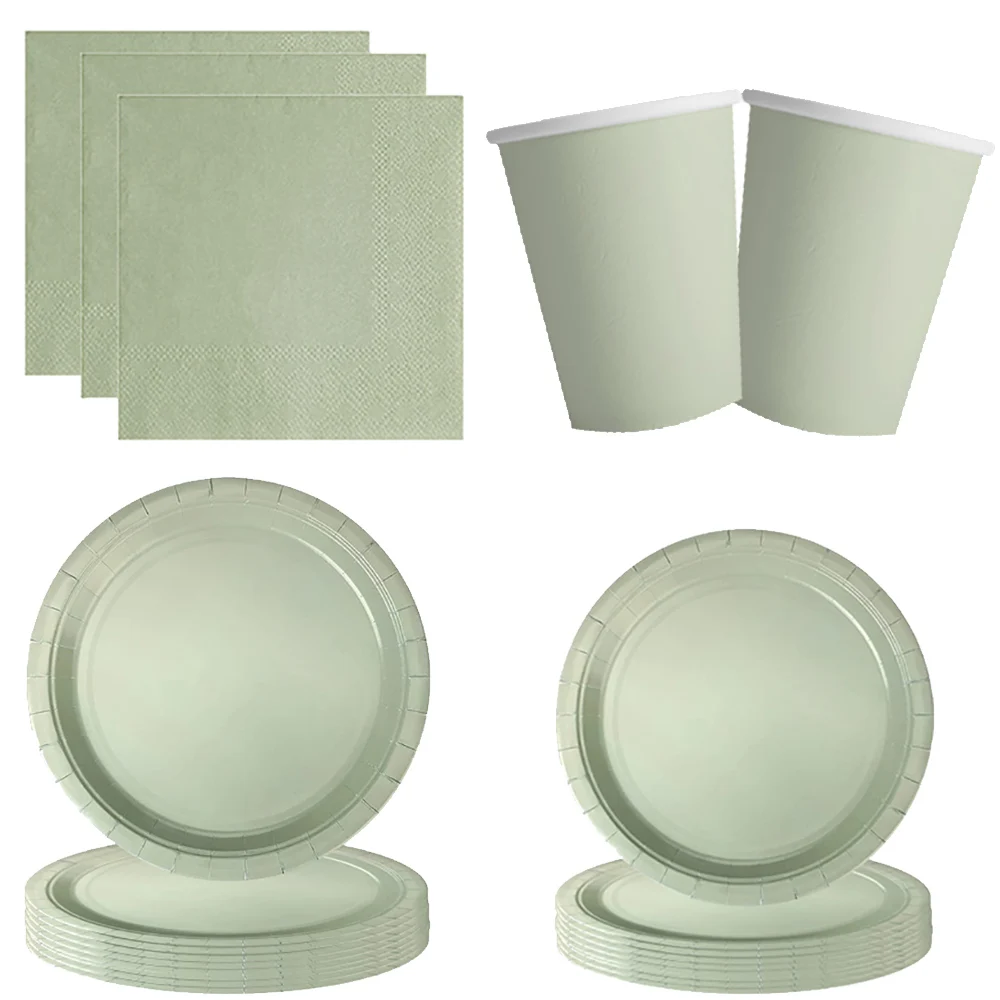 Solid Color Sage Green Party Disposable Tableware Supplies Paper Plate Tissue Paper Cup Knife Fork Spoon Kids Party Supplies
Solid Color Sage Green Party Disposable Tableware Supplies Paper Plate Tissue Paper Cup Knife Fork Spoon Kids Party Supplies