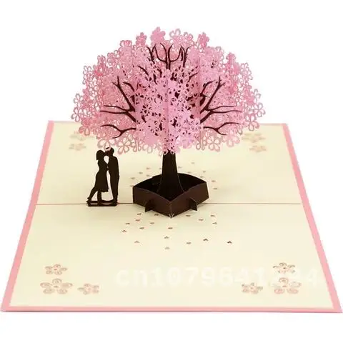 3D Pop UP Card Wedding Cherry Tree Invitations Cards Valentine's Day Anniversary Greeting Handmade Card Greeting Postcard Gifts
3D Pop UP Card Wedding Cherry Tree Invitations Cards Valentine's Day Anniversary Greeting Handmade Card Greeting Postcard Gifts