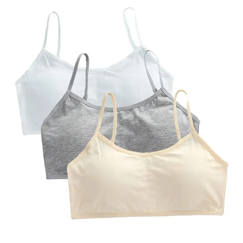 3pcs Girl's Sport Bras Teens Brassiere Kids Underwear Cotton Girls Training Bra Push Up Running Tops 8-14 Year 3pcs Girl's Sport Bras Teens Brassiere Kids Underwear Cotton Girls Training Bra Push Up Running Tops 8-14 Year