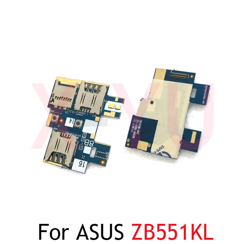 

For ASUS Zenfone GO TV ZB551KL X013DB 5.5"Sim Card Reader Tray Micro SD Memory Card Holder Slot Flex Cable Repair Parts