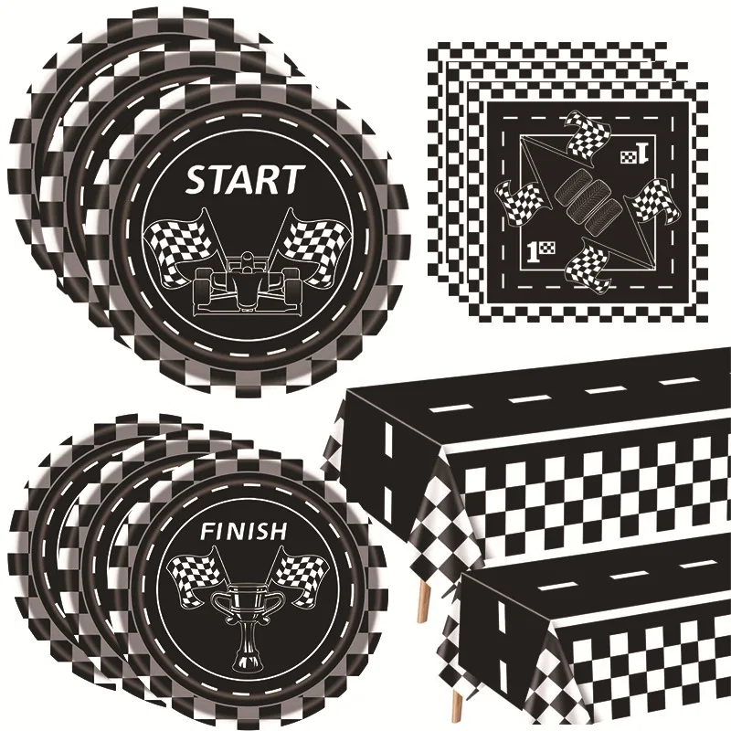 Black White Racing Car Party Deco Disposable tableware Set Checkered Flag Party Supplies Baby Shower Deco for Kids
Black White Racing Car Party Deco Disposable tableware Set Checkered Flag Party Supplies Baby Shower Deco for Kids