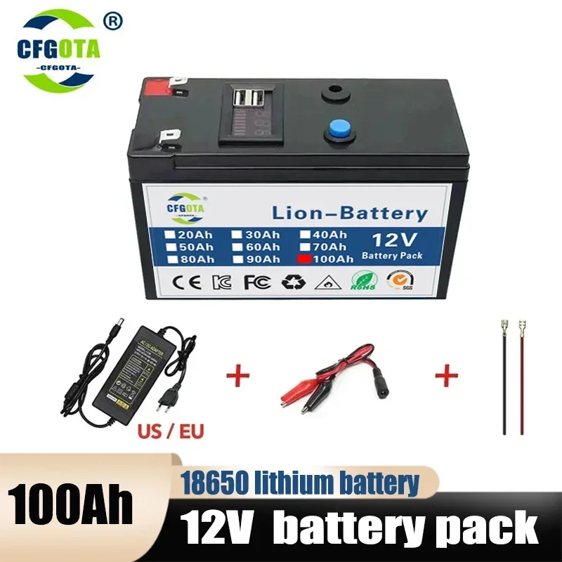 NEW 12V 100Ah 18650 lithium battery pack built-in high current 30A BMS for sprayers electric vehicle batterie+12.6V charger
NEW 12V 100Ah 18650 lithium battery pack built-in high current 30A BMS for sprayers electric vehicle batterie+12.6V charger