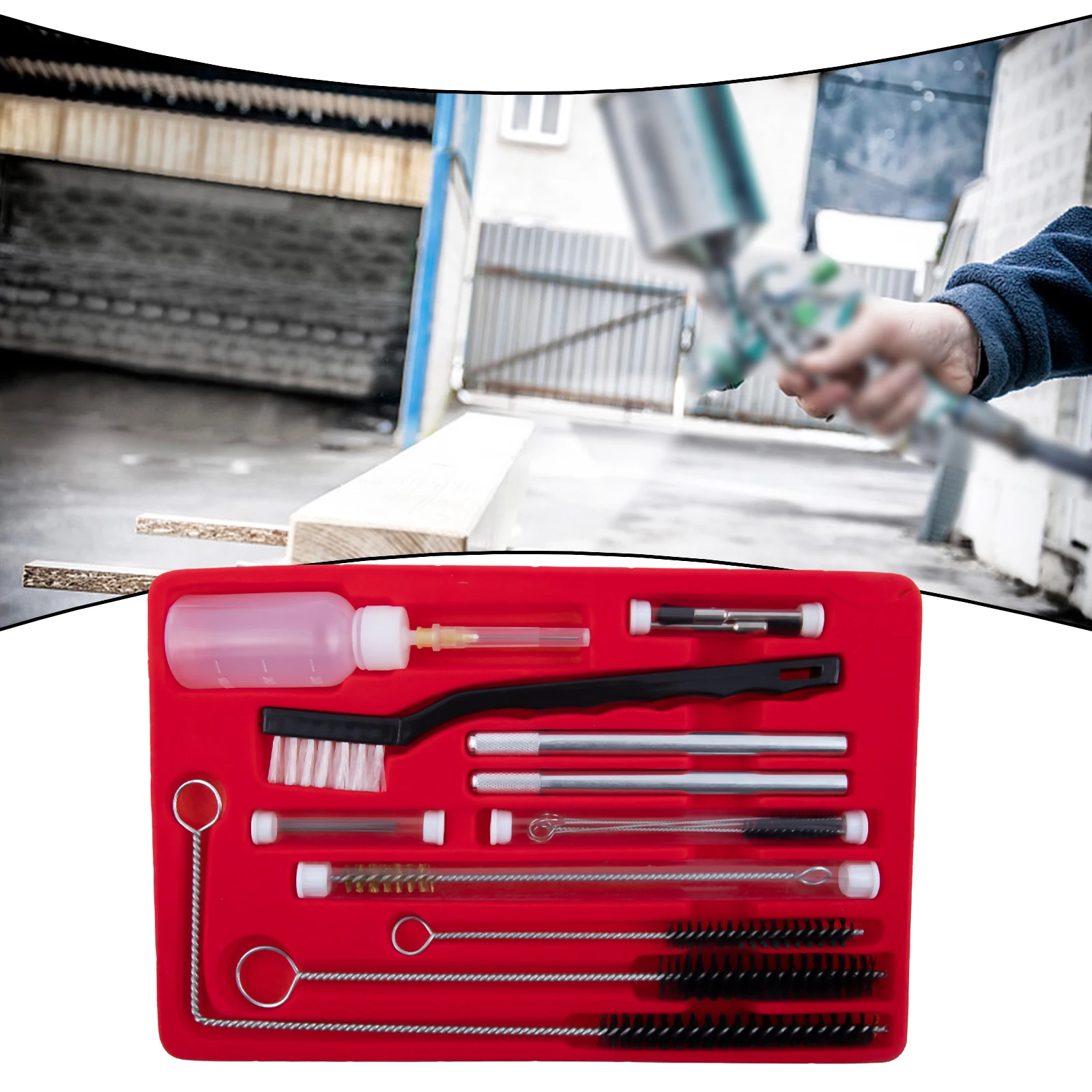 Airbrush Special Lubricating Cleaning Repair Tool 23pcs Airbrush SprayGun Cleaning Brush Set Kit Gravity Paint
Airbrush Special Lubricating Cleaning Repair Tool 23pcs Airbrush SprayGun Cleaning Brush Set Kit Gravity Paint