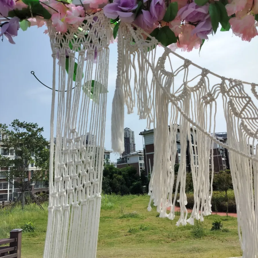 Large Macrame Headboard Backdrop - Handwoven Wedding Arch Drape 5 S01148aed2aa642f590e3533f3ee80c5dg