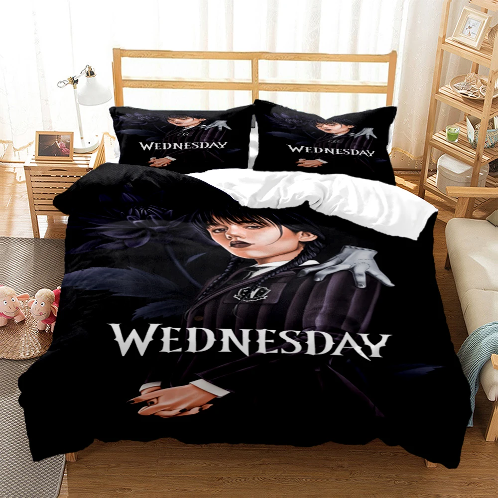 

Wednesday Digital Print Polyester Bedding Sets Child Kids Covers Boys Bed Linen Set for Teens bedding set bed set