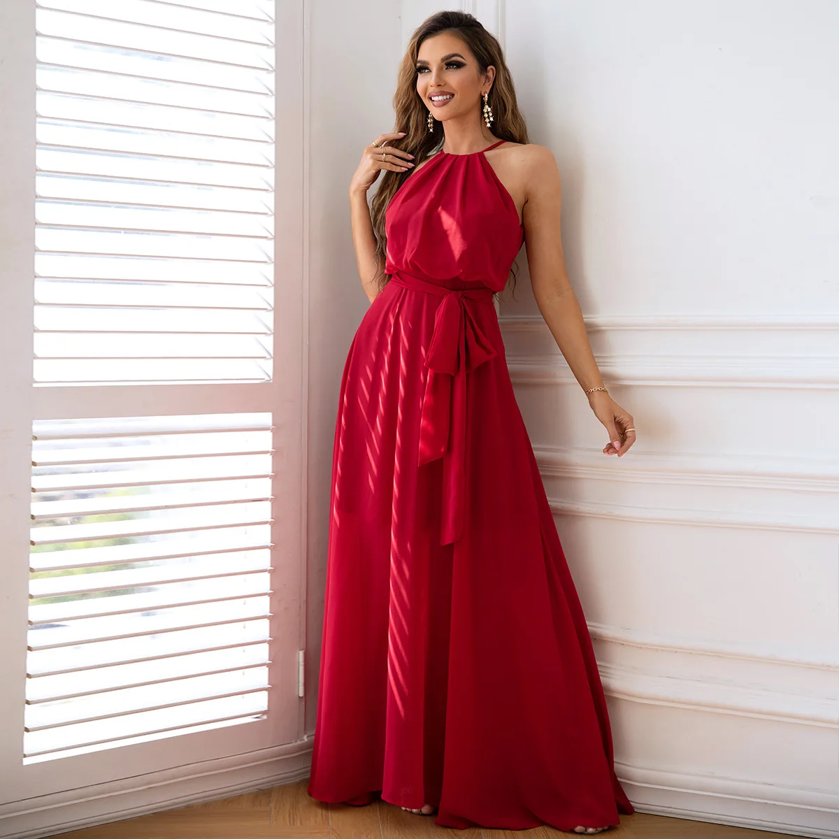 Backless Maxi Dress Women Sexy Halter Bodycon Dress Summer Beach Outfits Elegant Sleeveless Club Party Dress Red Ruffle Edge
Backless Maxi Dress Women Sexy Halter Bodycon Dress Summer Beach Outfits Elegant Sleeveless Club Party Dress Red Ruffle Edge