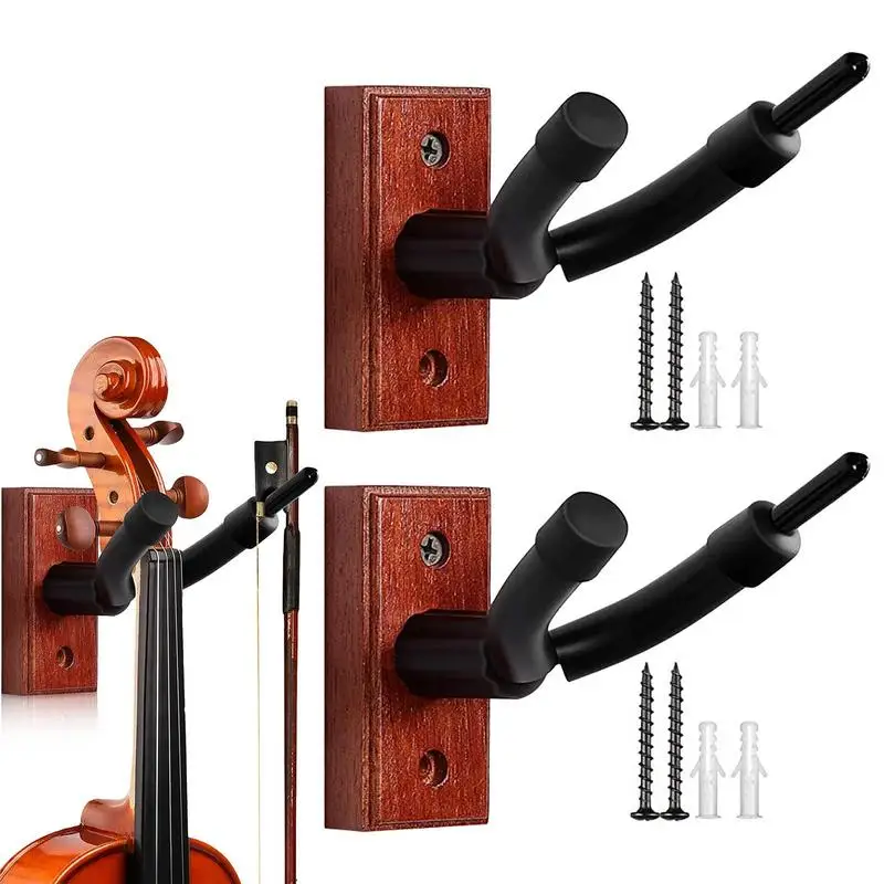 

Violin Wall Hanger Viola Violin Hanger Stand Wooden Stable Cello Wall Mount Display Rack With Bow Hook Ukulele Mandolin Studio