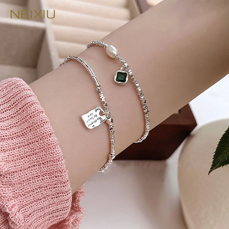 Женский жемчужный браслет Neixiu, серебро 925 пробы, Французский Винтаж, зеленый циркон, изысканные ювелирные аксессуары, подарок, оптовая продажа
Женский жемчужный браслет Neixiu, серебро 925 пробы, Французский Винтаж, зеленый циркон, изысканные ювелирные аксессуары, подарок, оптовая продажа