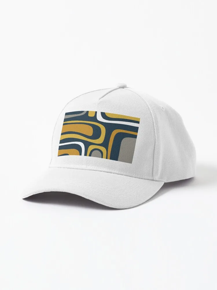 Springs Mid-Century Modern Abstract Pattern in Light and Dark Mustard, Gray, and White on Navy Blue Cap
Springs Mid-Century Modern Abstract Pattern in Light and Dark Mustard, Gray, and White on Navy Blue Cap