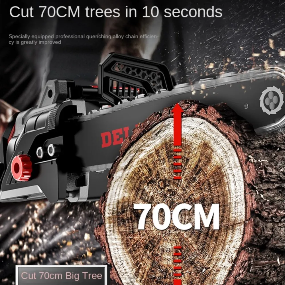 Delixi Brushless chain saw Cordless Handheld Pruning Saw Portable Woodworking Electric Saw Cutting Tool
Delixi Brushless chain saw Cordless Handheld Pruning Saw Portable Woodworking Electric Saw Cutting Tool
