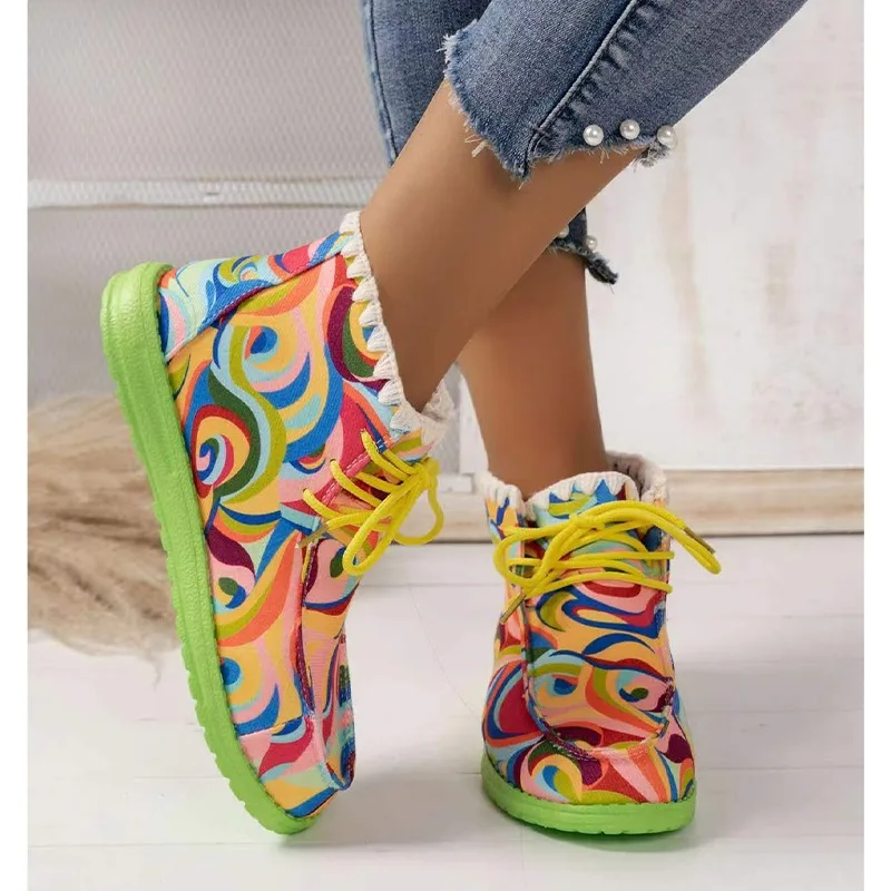 Flats Print Random Women Ankle Shoes Spring Casual Sports Sneakers 2024 Designer Rome Lace Up Walking Boots New Zapatos Mujer
Flats Print Random Women Ankle Shoes Spring Casual Sports Sneakers 2024 Designer Rome Lace Up Walking Boots New Zapatos Mujer