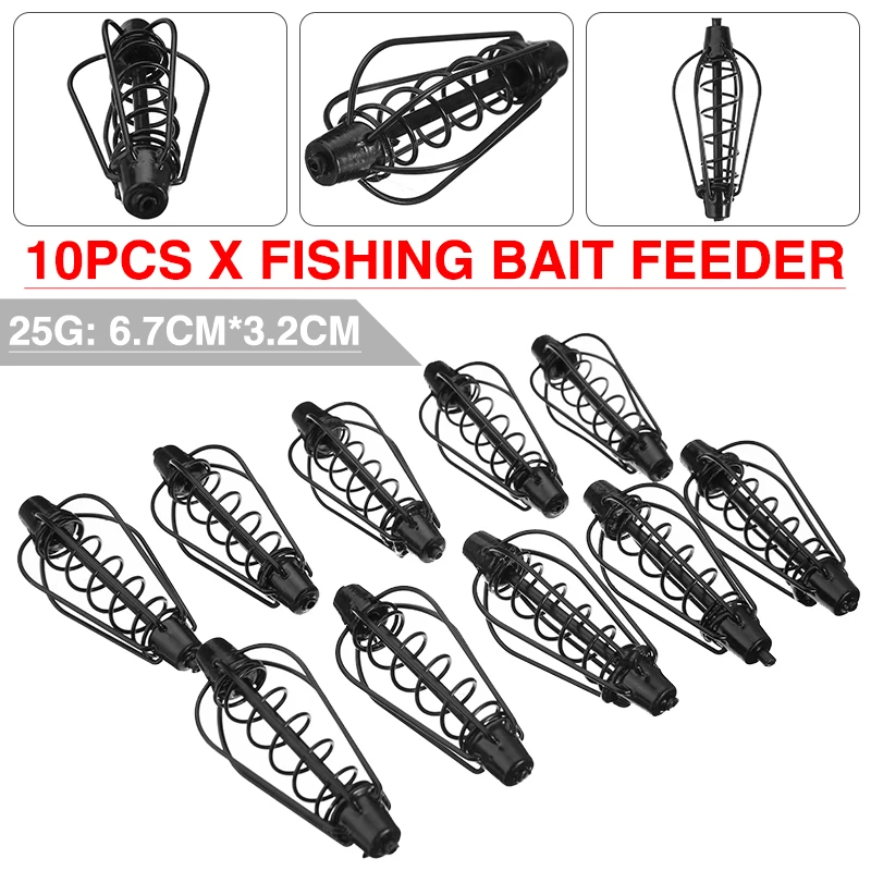 10pcs Metal Carp Bait Cage Fishing Trap Basket With Spring 25g Lead Fishing Lure Thrower Feeder Fishing Tackle Tool Accessories
10pcs Metal Carp Bait Cage Fishing Trap Basket With Spring 25g Lead Fishing Lure Thrower Feeder Fishing Tackle Tool Accessories