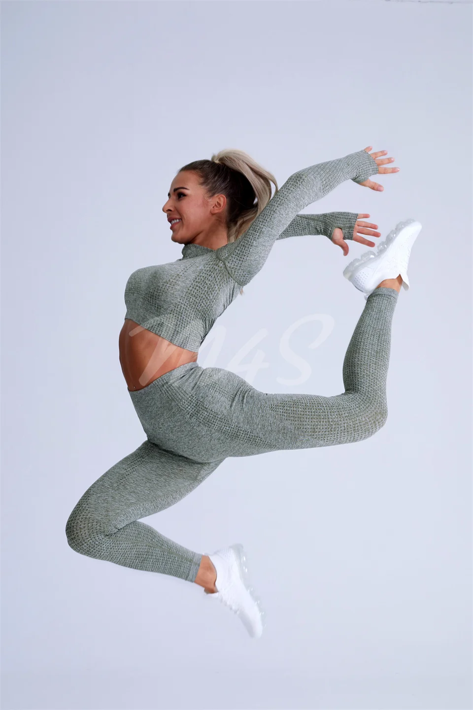 Ensemble Weibliche 2 Stück Yoga Set Frauen Nahtlose Daumen Loch Gym Workout Fitness Kleidung Sportswear Langarm Crop Top Leggings Ensemble Weibliche 2 Stück Yoga Set Frauen Nahtlose Daumen Loch Gym Workout Fitness Kleidung Sportswear Langarm Crop Top Leggings