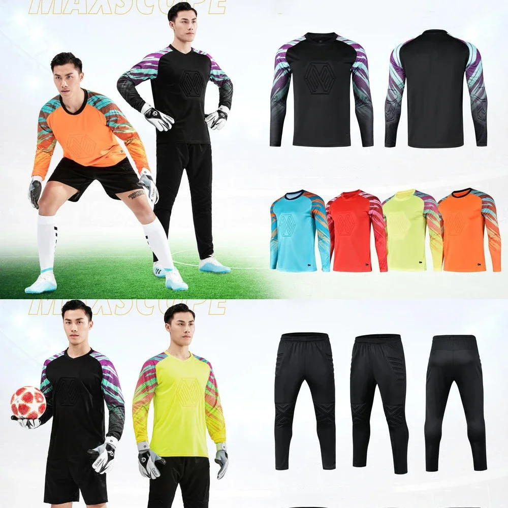 

Men's Football Goalkeeper Jersey Custom Boys Soccer Sportswear Training Tracksuit Futsal Team Uniform Adult Kids Goalkeeper Suit