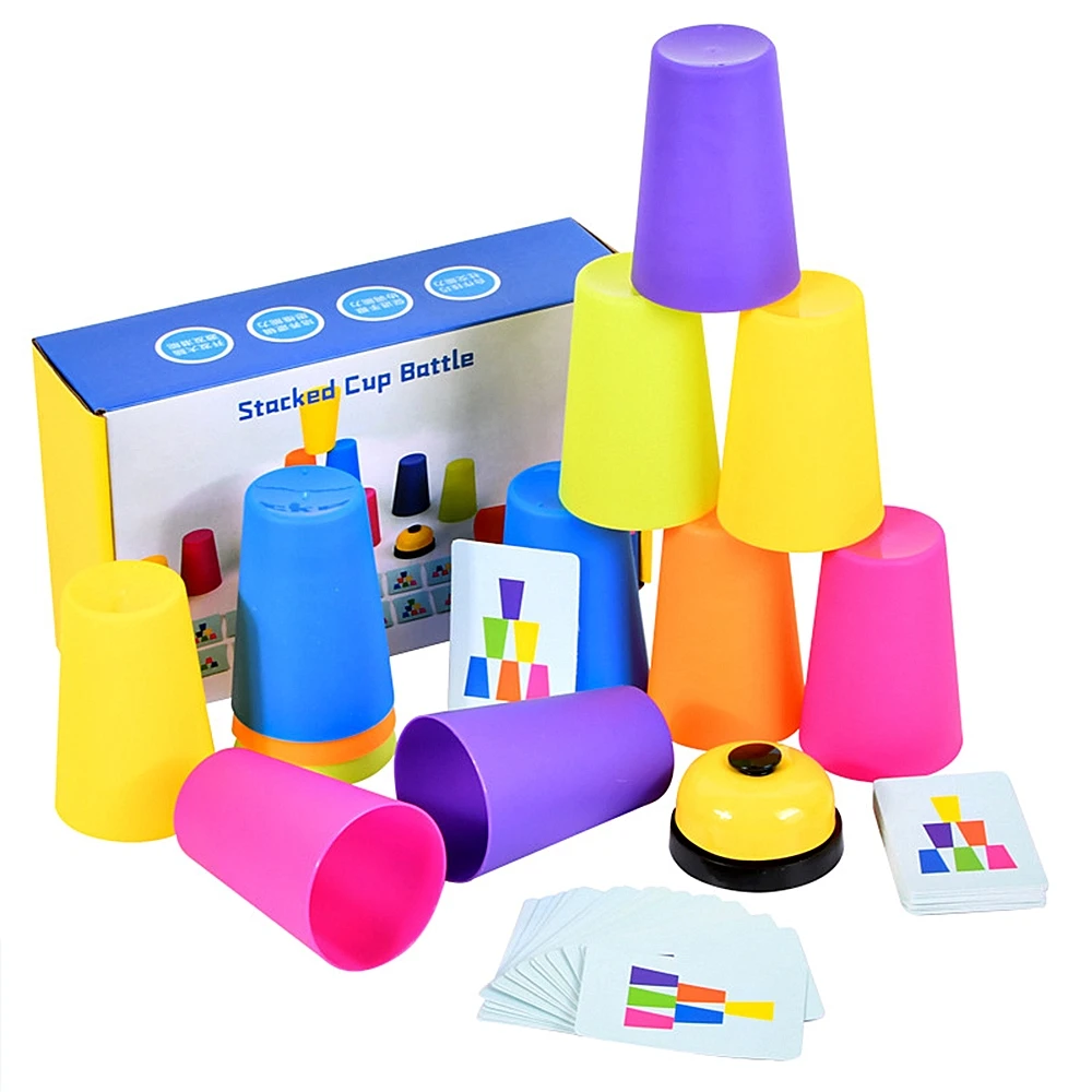 Stack Cup Game With Card Kids Educational Montessori Toys Intellectual Enlightenment Color Cognition Logic Training Family Games
Stack Cup Game With Card Kids Educational Montessori Toys Intellectual Enlightenment Color Cognition Logic Training Family Games
