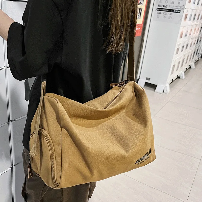 Simple Casual Canvas Bag Women's Crossbody Messenger Bag Lightweight Storage Backpack Large Capacity Travel Sports Fitness Bag
Simple Casual Canvas Bag Women's Crossbody Messenger Bag Lightweight Storage Backpack Large Capacity Travel Sports Fitness Bag