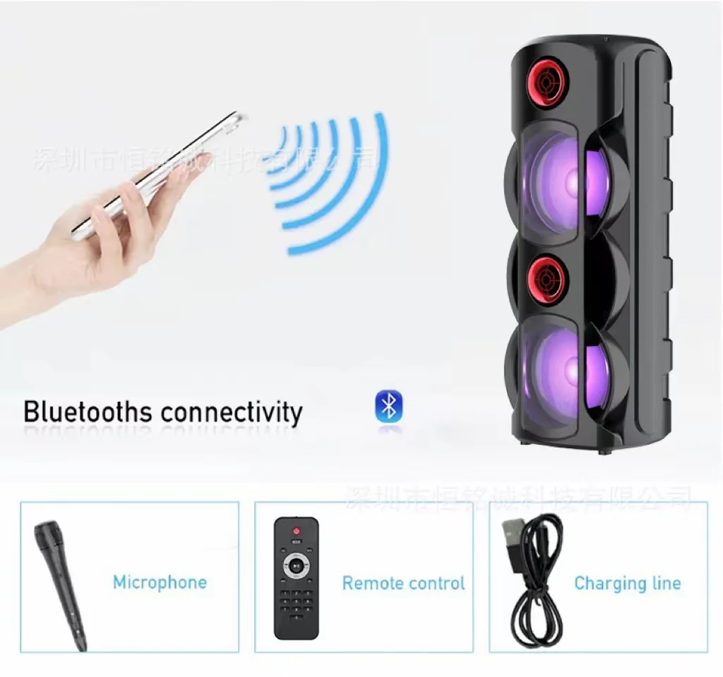 Outdoor Dual 8-inch Bluetooth Speaker Boombox For Square Dance Portable 360 Stereo Wireless Card Bass Speaker With Mic TF Card
Outdoor Dual 8-inch Bluetooth Speaker Boombox For Square Dance Portable 360 Stereo Wireless Card Bass Speaker With Mic TF Card