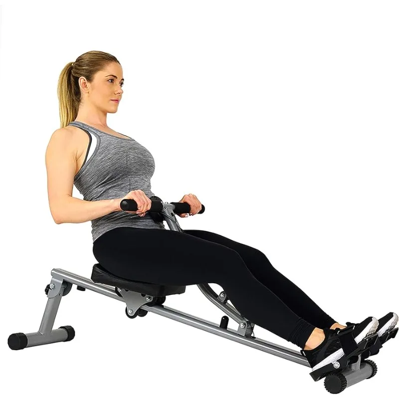 

Compact Adjustable Rowing Machine with 12 Levels of Adjustable Resistance with Optional App Enhanced Bluetooth Connectivity