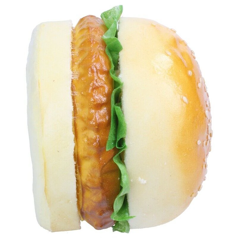 Toy Simulated Hamburger Lifelike Realistic Artificial Bread Burger Decoration Elastic Fake Food Ornament Props
Toy Simulated Hamburger Lifelike Realistic Artificial Bread Burger Decoration Elastic Fake Food Ornament Props
