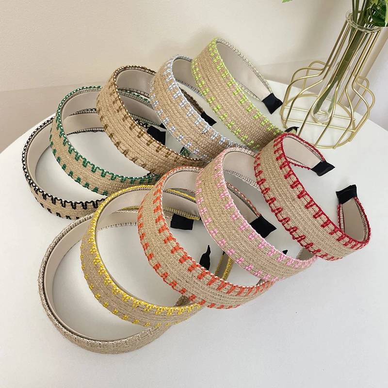 New Weaving Hairbands Wide-brim Bohemian Style Hairband For Women Top Knotted Hair Band Linen Hair Accessory Female
New Weaving Hairbands Wide-brim Bohemian Style Hairband For Women Top Knotted Hair Band Linen Hair Accessory Female