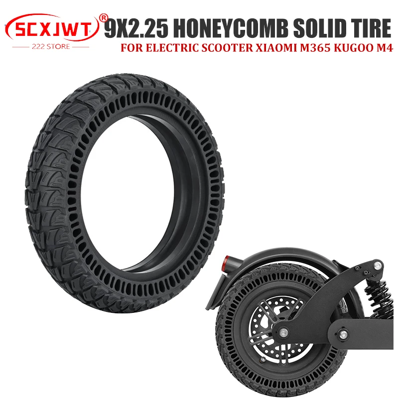 Однотонные шины 9 дюймов 9x2,25 для Xiaomi M365 Pro 1S Kugoo M4 электрические скутеры сотовые износостойкие резиновые шины запчасти