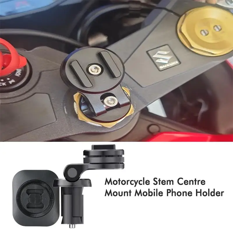 

Motorcycle Stem Centre Mount Mobile Phone HolderBracket Shockproof Connect Base GPS Navigation Quick Cellphone SP Support